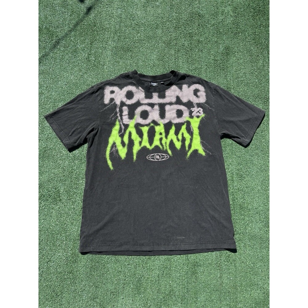 Rolling Loud Music Festival Tee Shirt 2023 Miami Static Vision Lineup Tee Sz XL